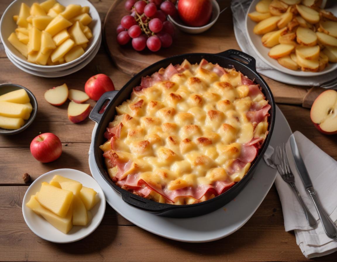 Gratin de Raclette aux Pommes de Terre et Jambon