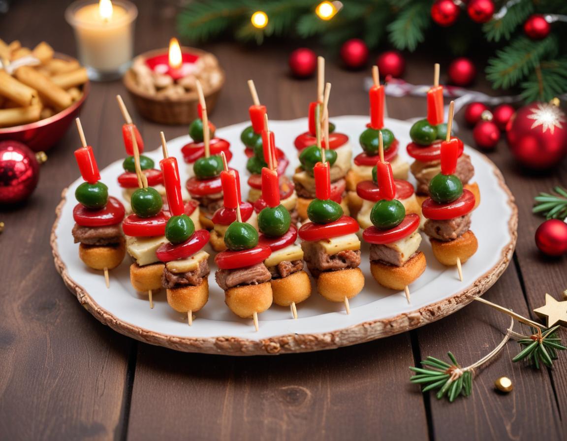 Mini Brochettes Festive de Noël