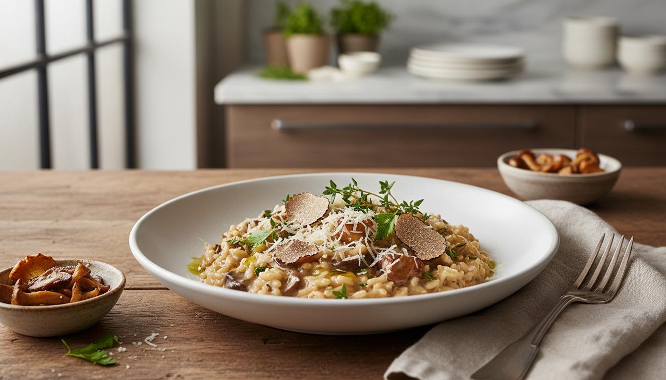 Risotto Crémeux aux Champignons des Bois