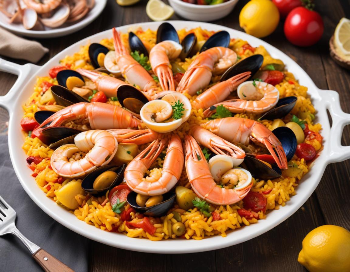 Paella aux fruits de mer et chorizo