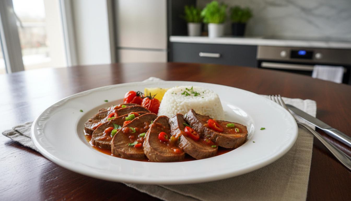 Langue de Bœuf Sauce Piquante au Cookeo