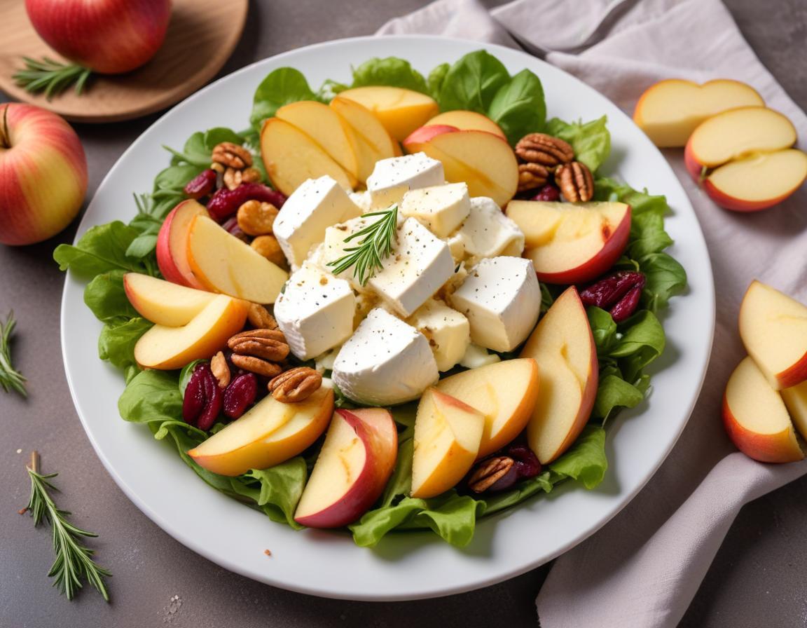 Salade de Chèvre Chaud aux Noix et Pommes