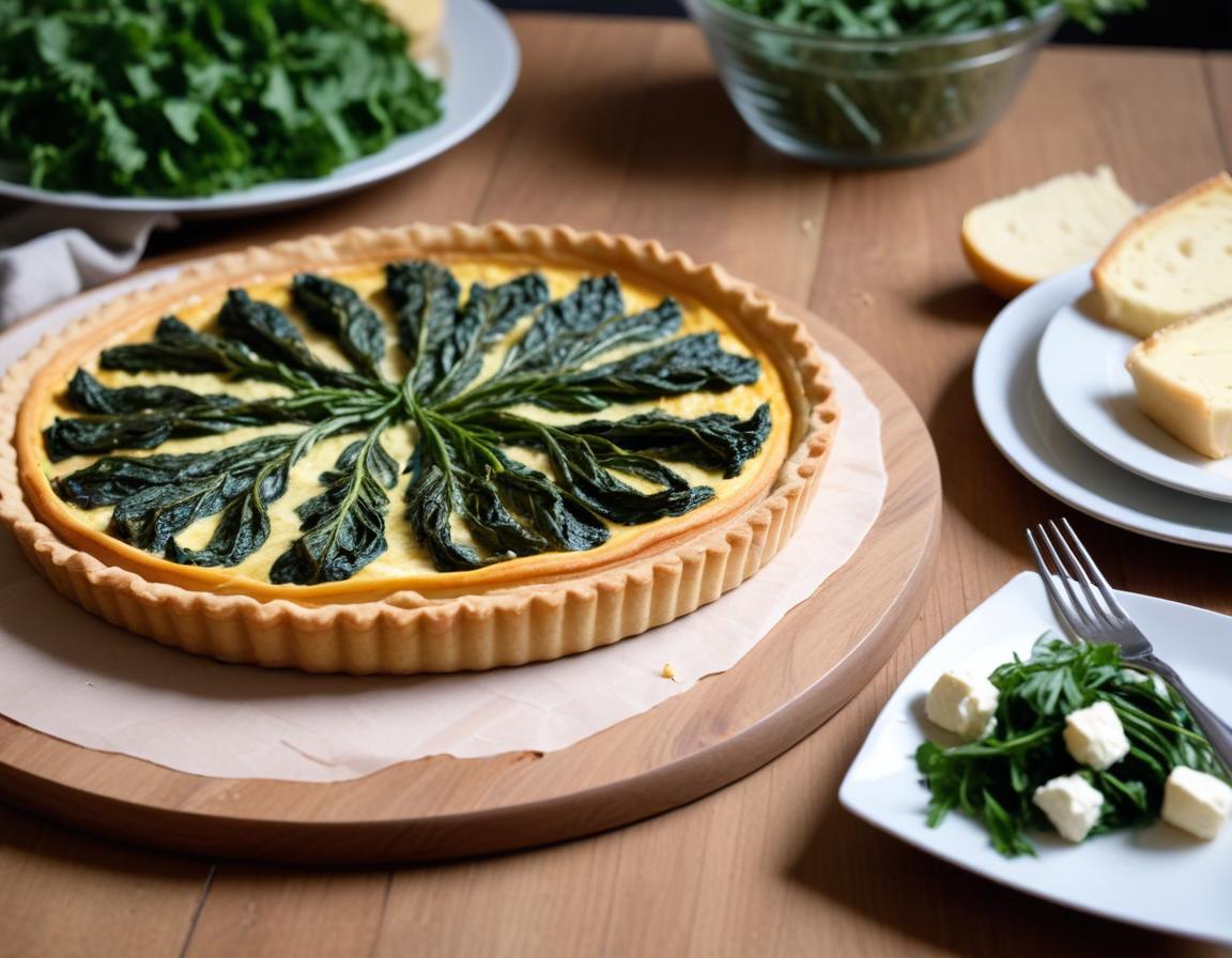 Tarte Épinards et Chèvre, Idéale pour un Repas Convivial