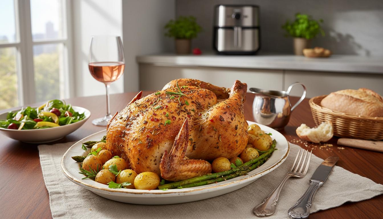 Poulet Rôti aux Herbes au Airfryer Cosori