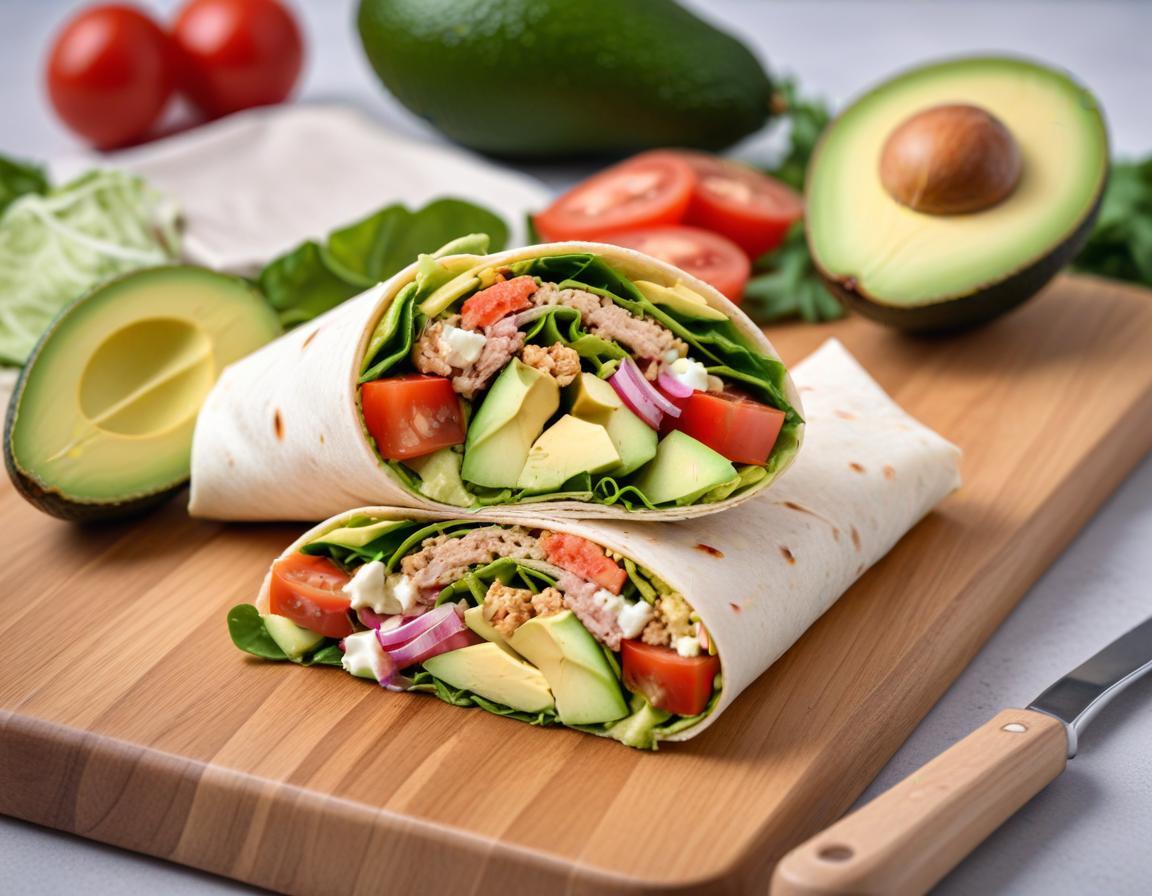 Wrap au Thon, Avocat et Salade