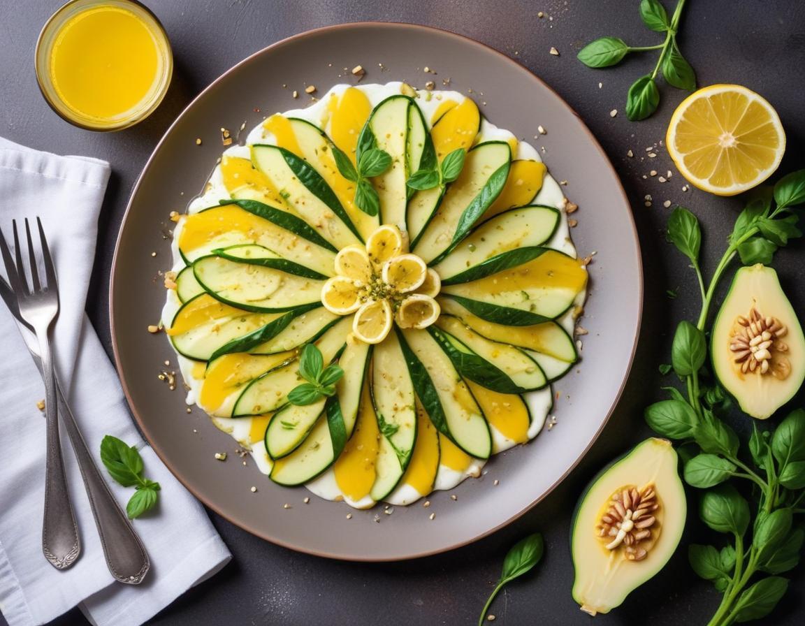 Carpaccio de Courgette au Citron Frais