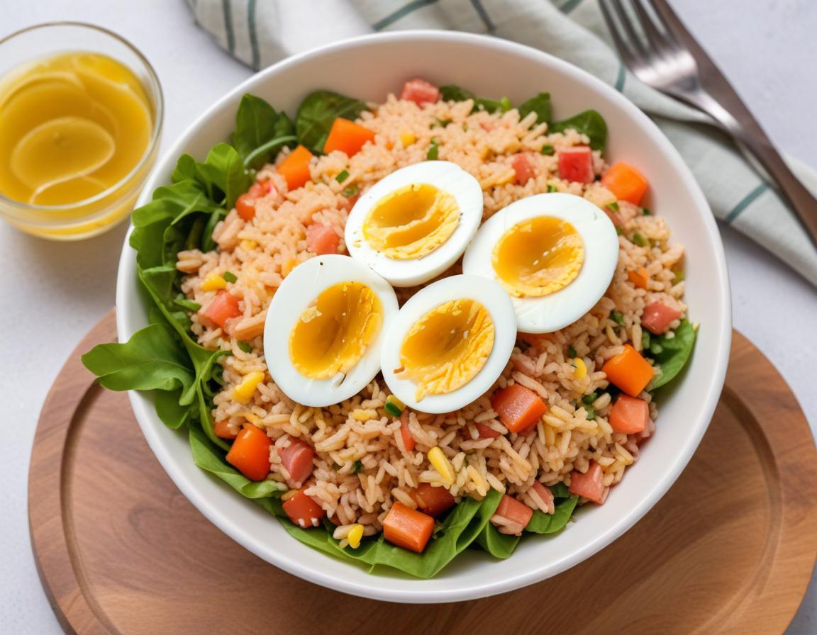 Salade de Riz au Thon, Maïs et Œufs
