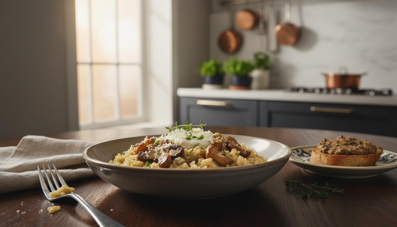 Risotto Crémeux aux Champignons des Bois