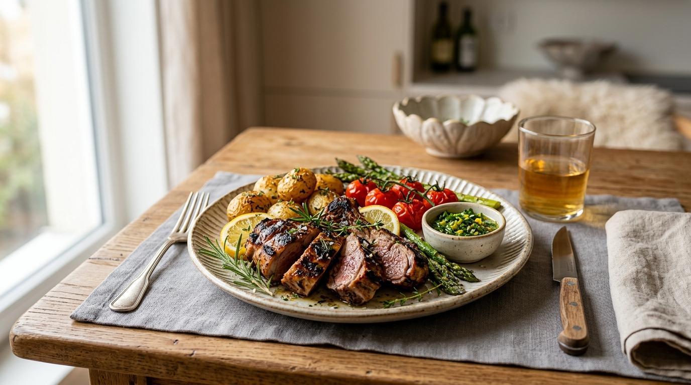 Collier d'Agneau Grillé aux Herbes à l'Air Fryer