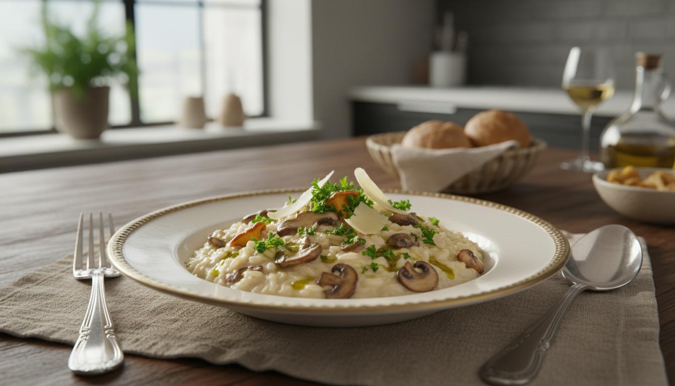 Risotto Crémeux aux Champignons des Bois