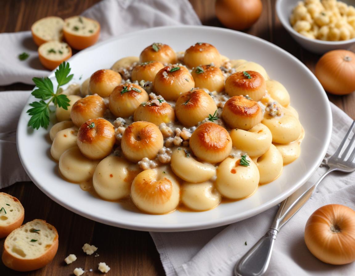 Gnocchis poêlés crémeux sauce gorgonzola et noix