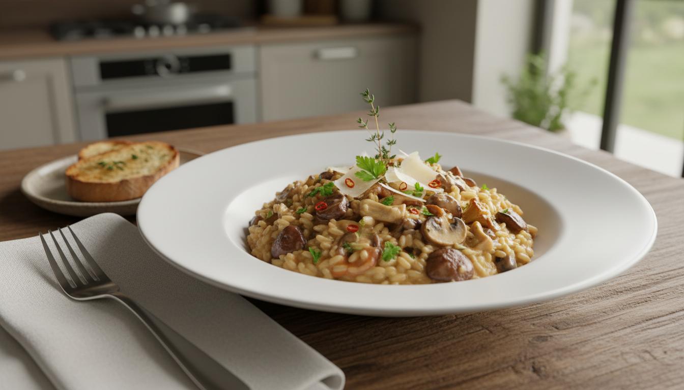 Risotto Crémeux aux Champignons de Forêt