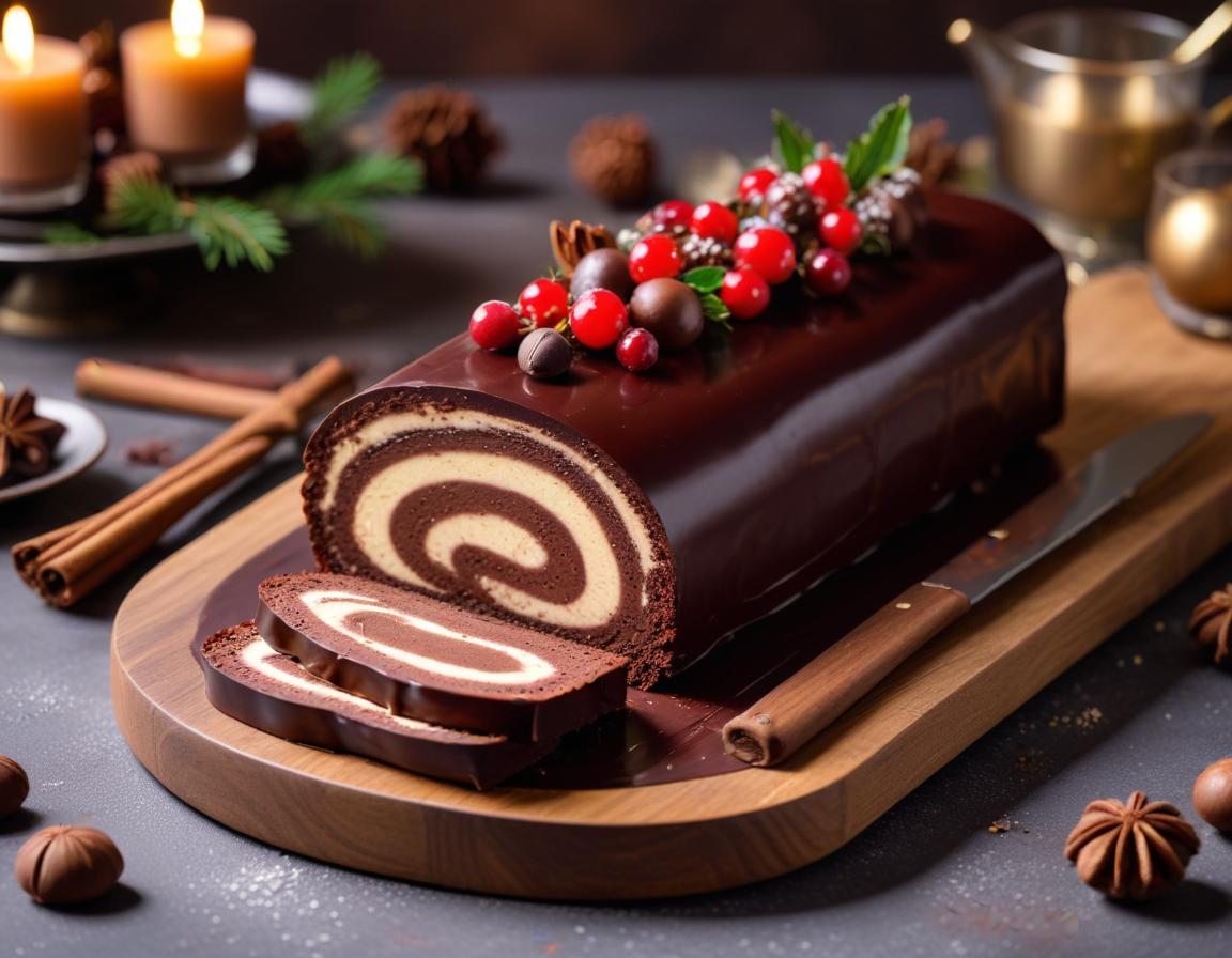 Bûche de Noël Chocolat Praliné Intense
