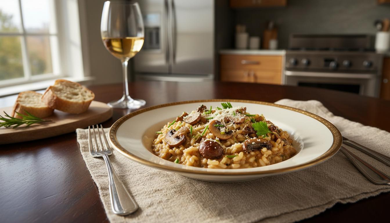 Risotto Crémeux aux Champignons des Bois
