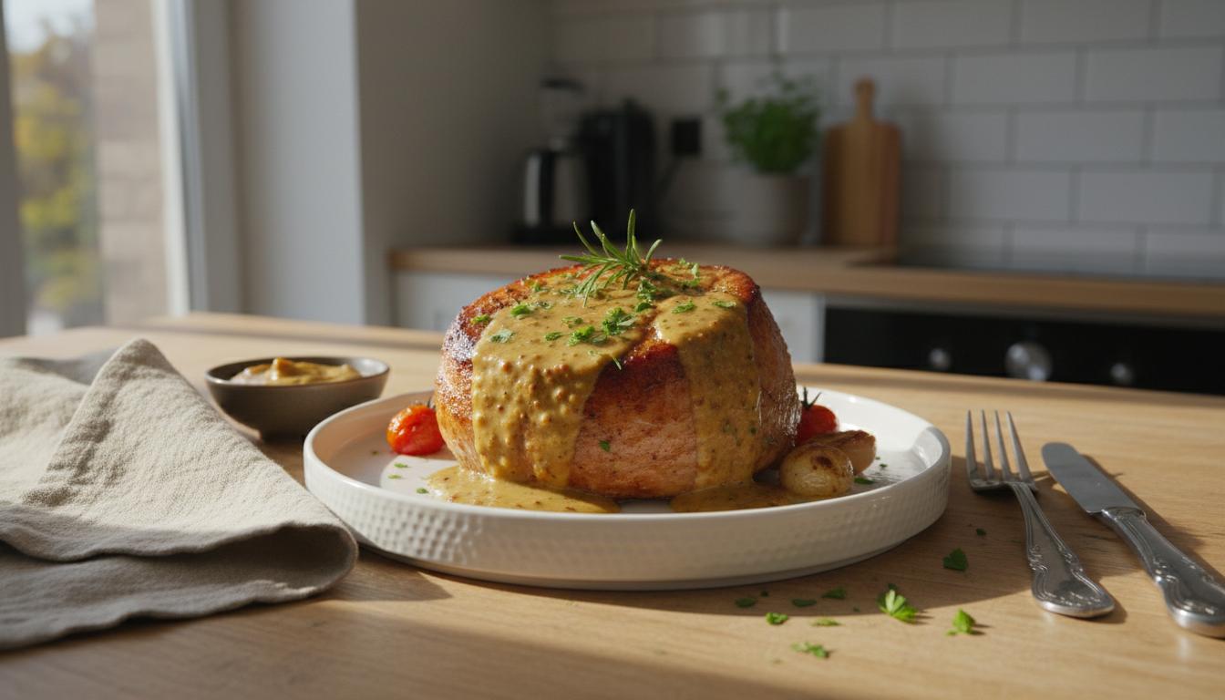 Rouelle de porc à la moutarde à l'Air Fryer