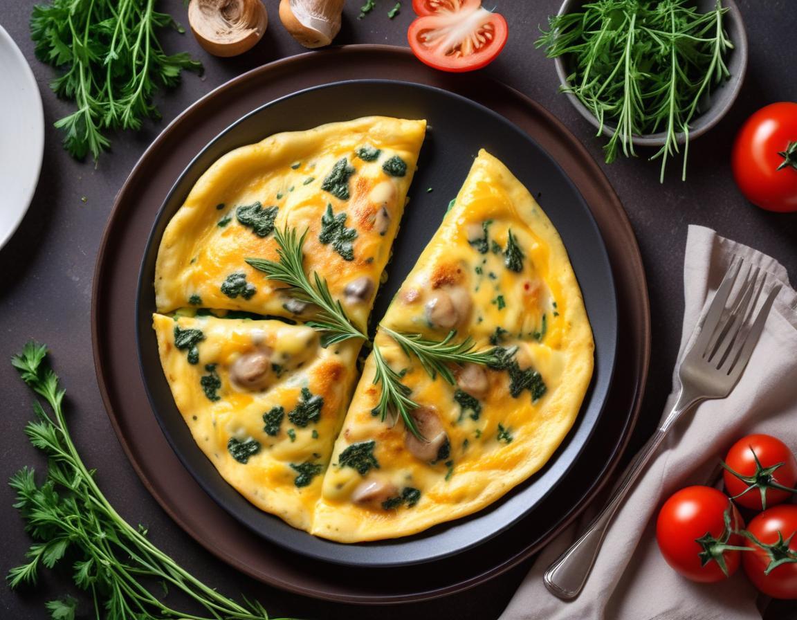 Omelette Gourmande aux Champignons et Fines Herbes
