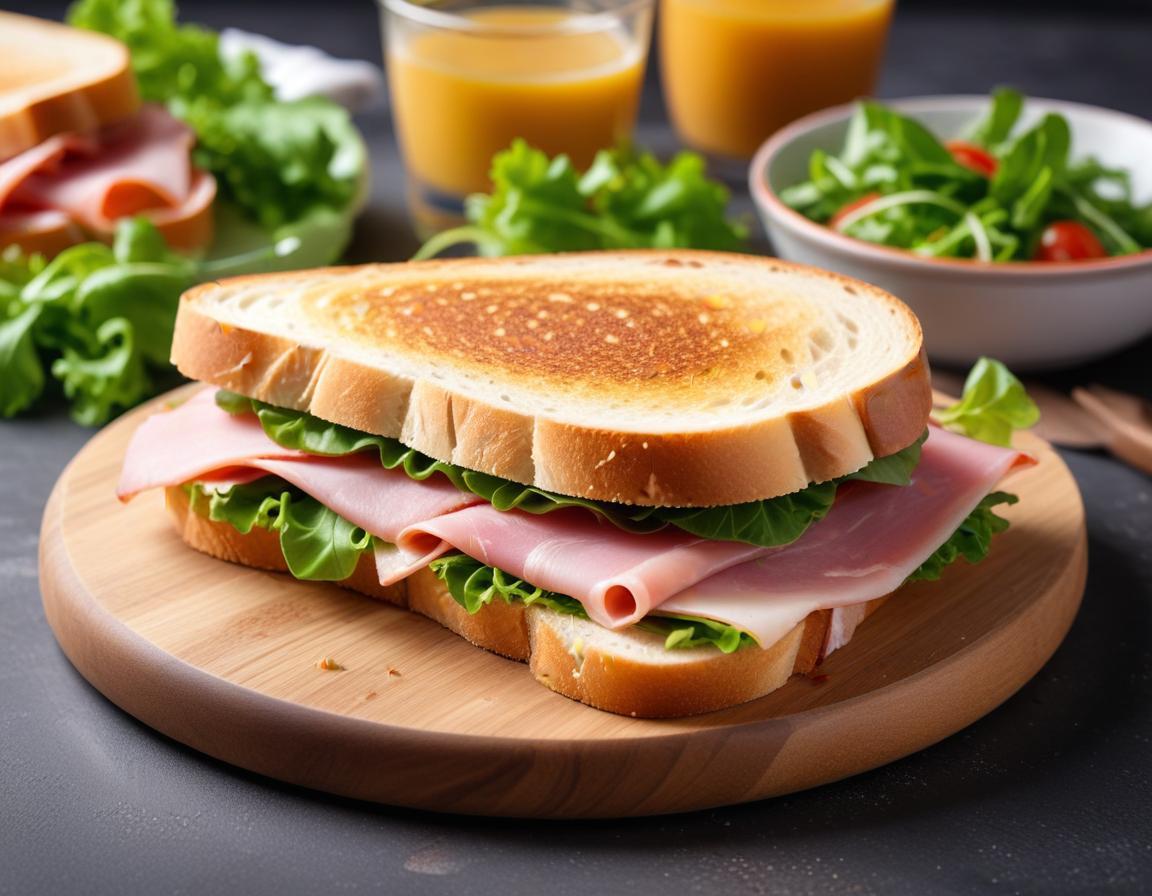 Le Classique Réconfortant : Sandwich Jambon-Fromage et Salade Verte