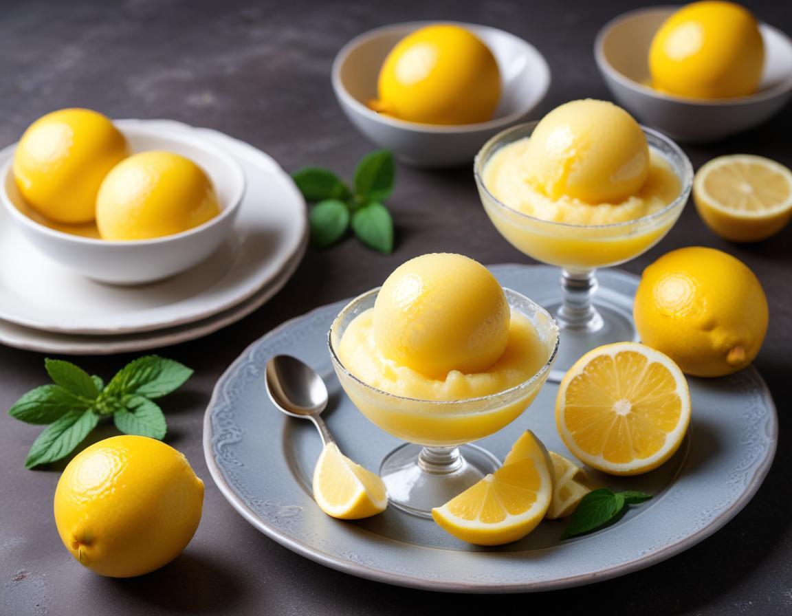 Sorbet Citron Maison Rafraîchissant