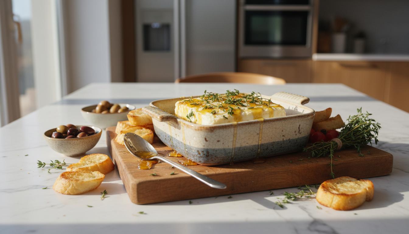 Feta Rôtie au Miel et au Thym