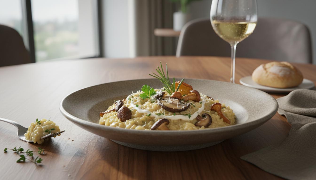Risotto Crémeux aux Champignons des Bois