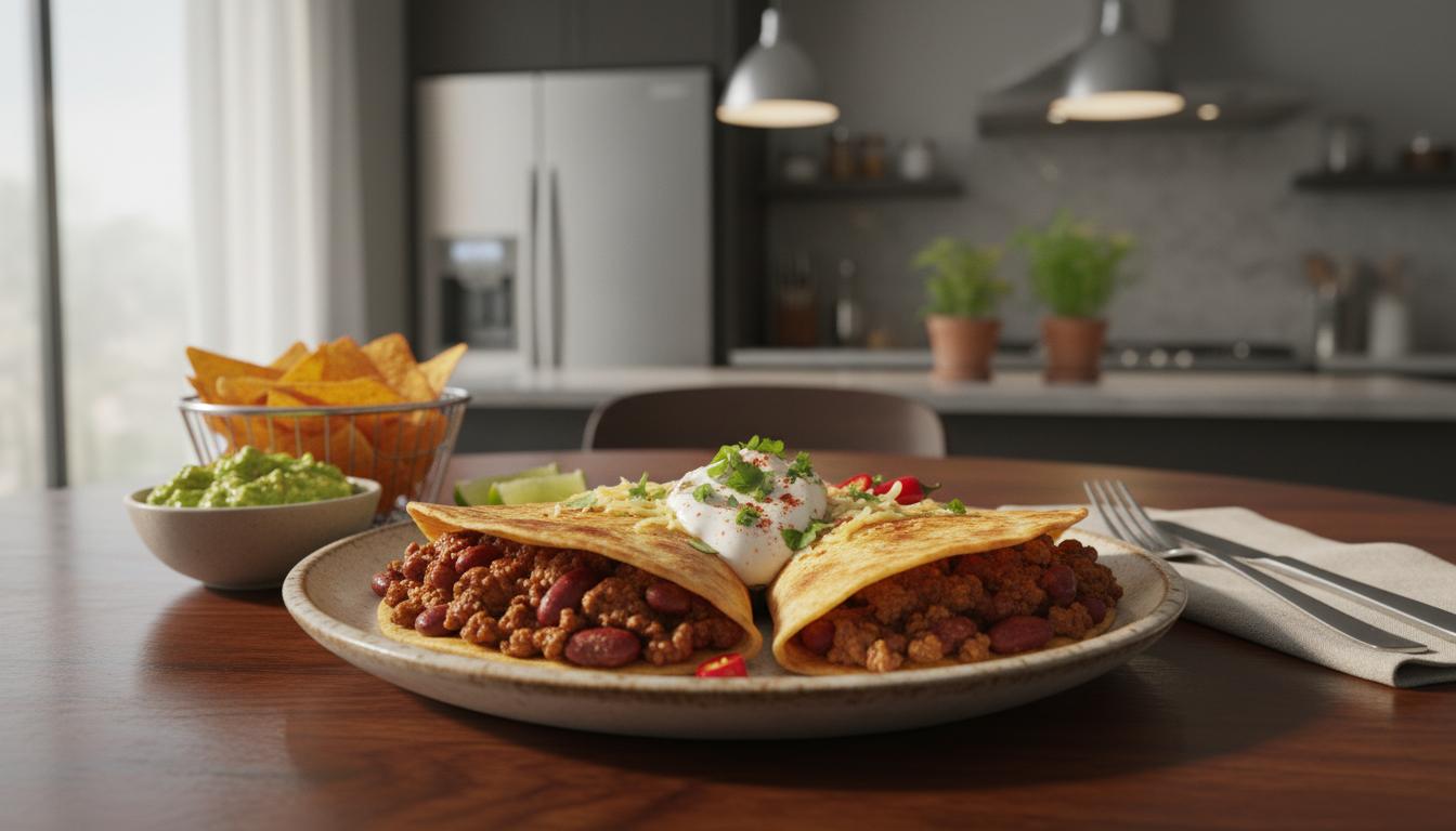 Tortillas au Bœuf et Haricots Rouges façon Chili