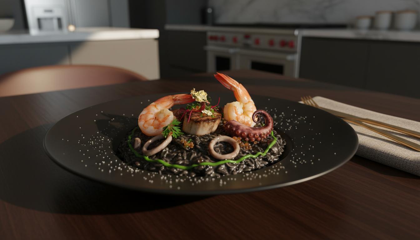 Risotto Noir à l'Extraction de l'Océan