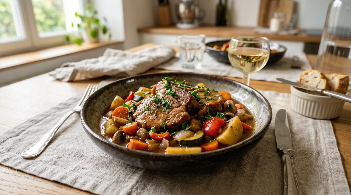 Sauté de Porc Fondant aux Petits Légumes au Cookeo