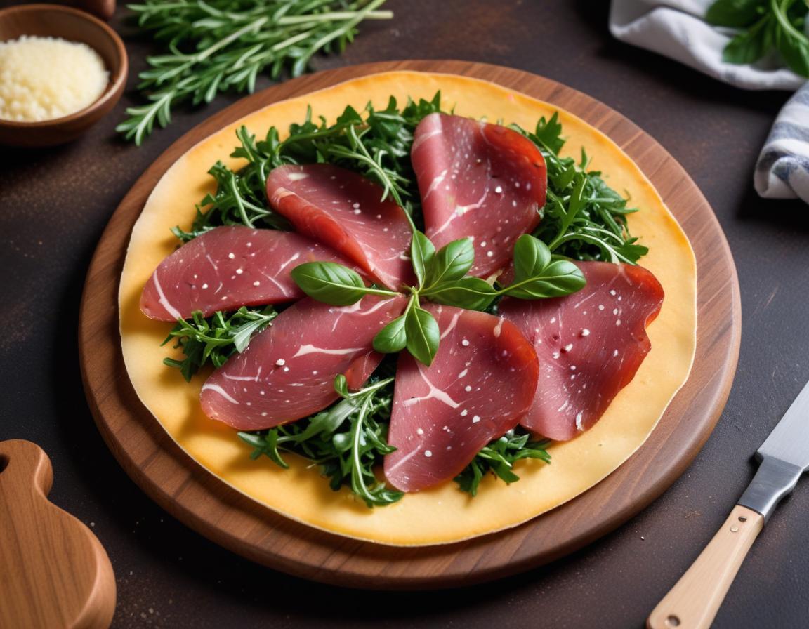 Pinsa Bresaola, Roquette et Parmesan