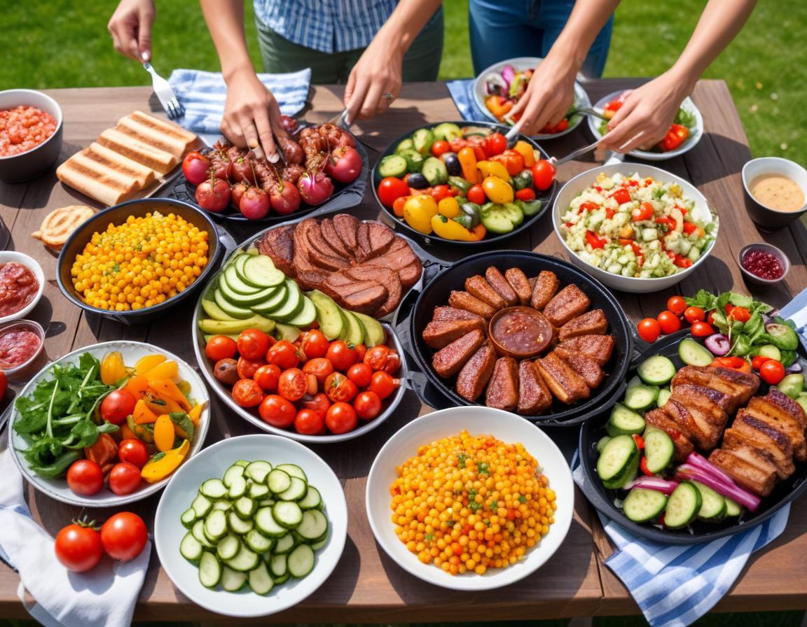 Barbecue Estival : Grillades, Salades et Légumes