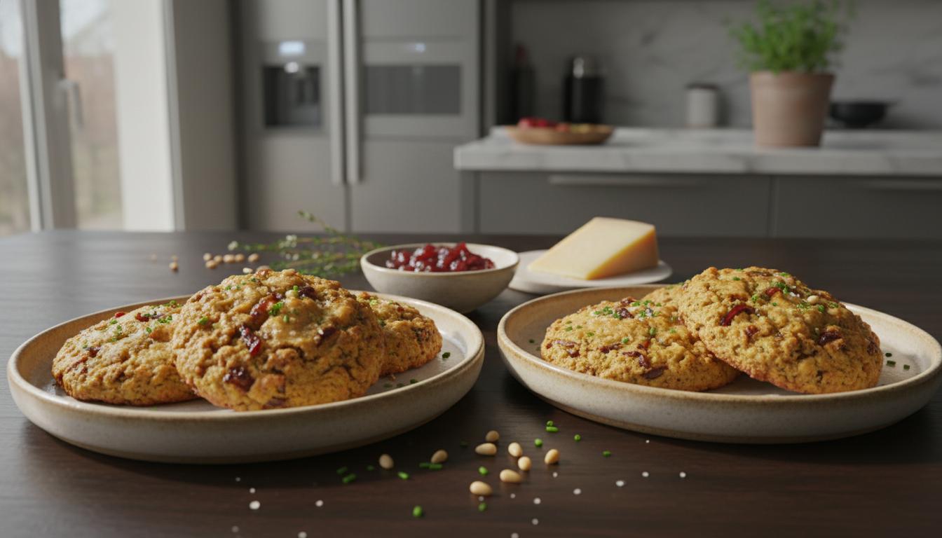 Cookies Salés aux Oignons Caramélisés et Comté pour Deux