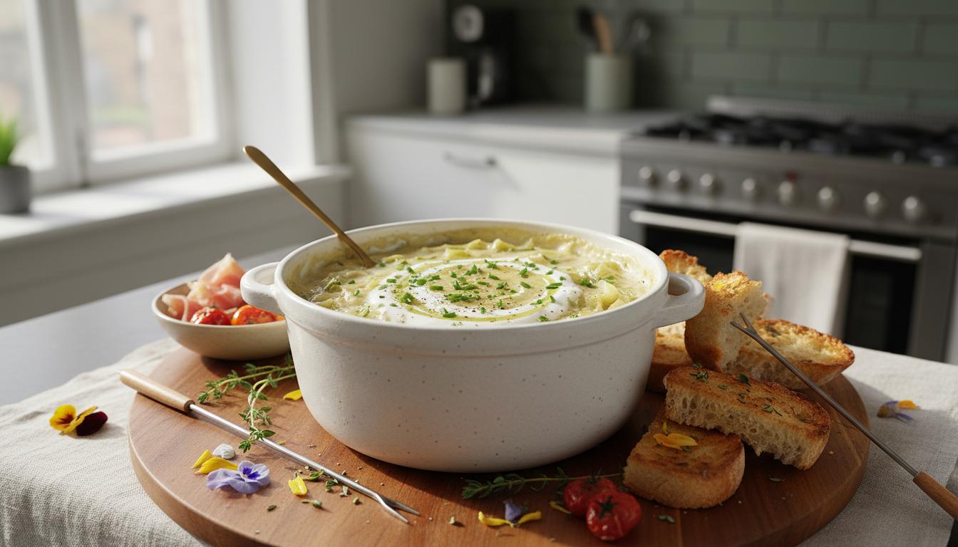 Fondue de poireaux à la crème onctueuse