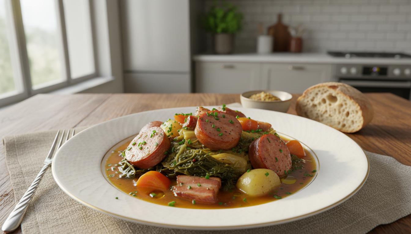 Potée de Chou Vert aux Saucisses Fumées