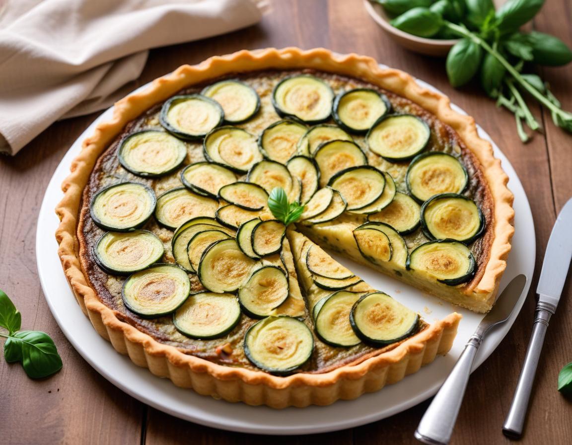 Tarte fine de courgettes à la toscane