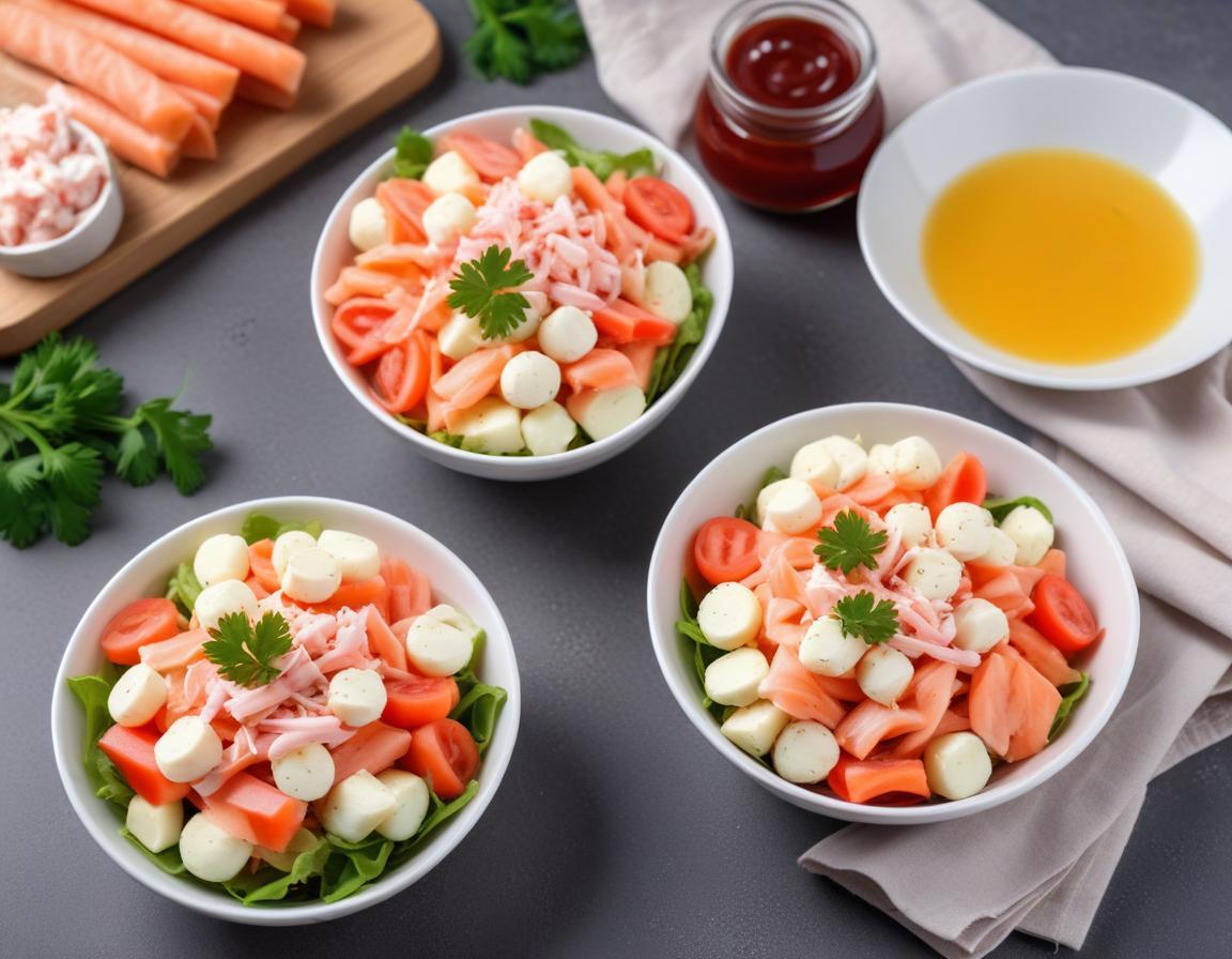 Salade Fraîcheur Pâtes, Surimi et Œufs Durs