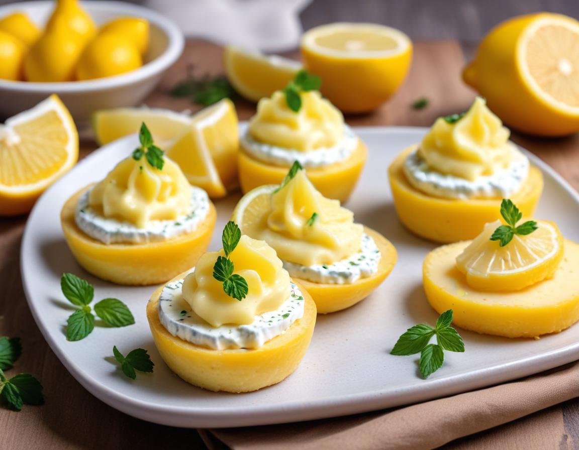 Bouchées de concombre rafraîchissantes au fromage frais et citron