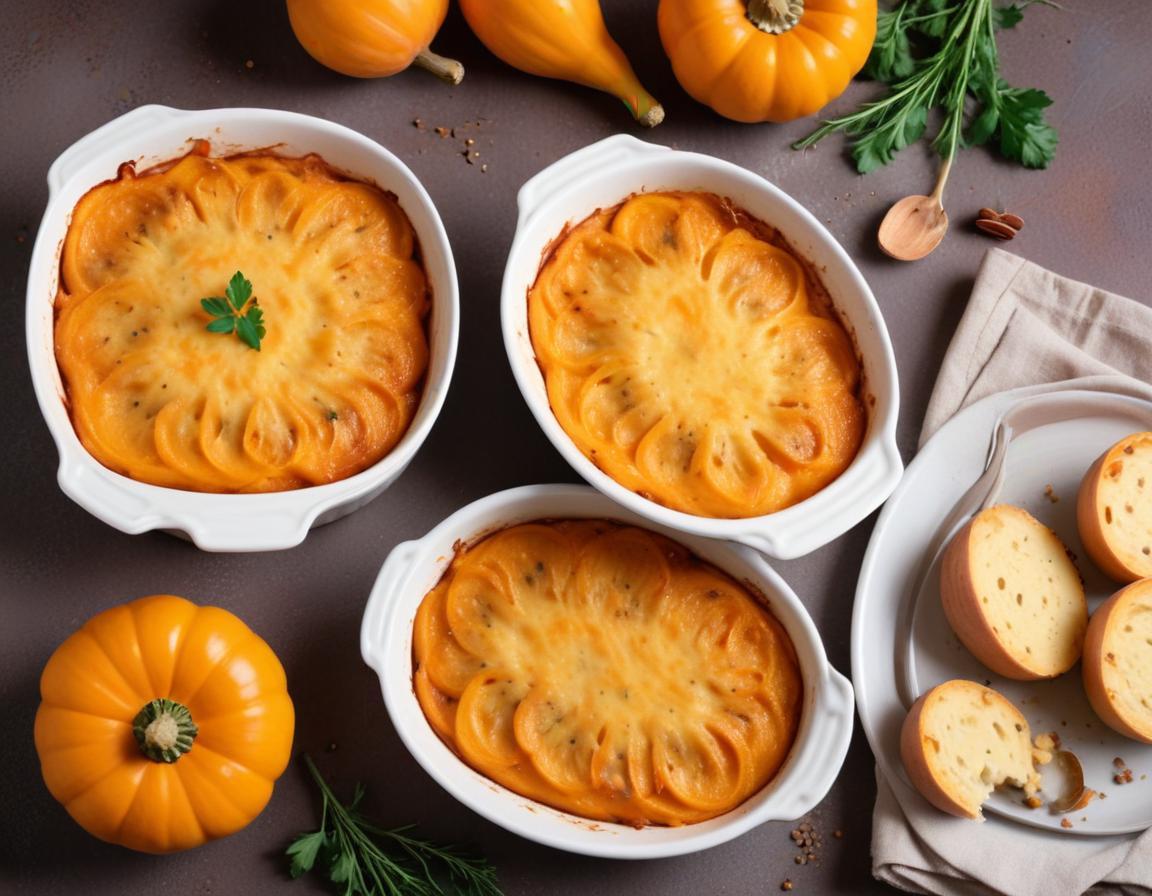 Gratin crémeux de courge butternut au fromage
