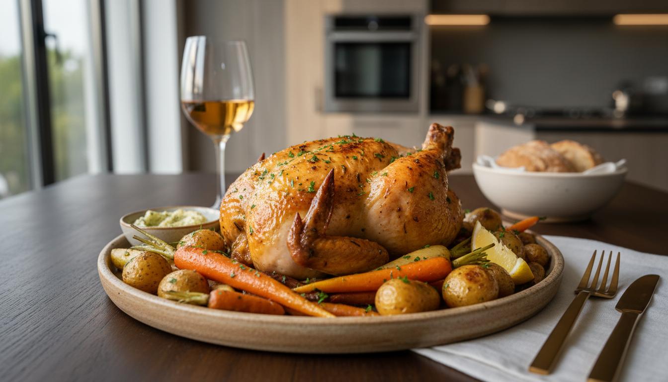 Demi-poulet Rôti Traditionnel au Beurre d'Herbes