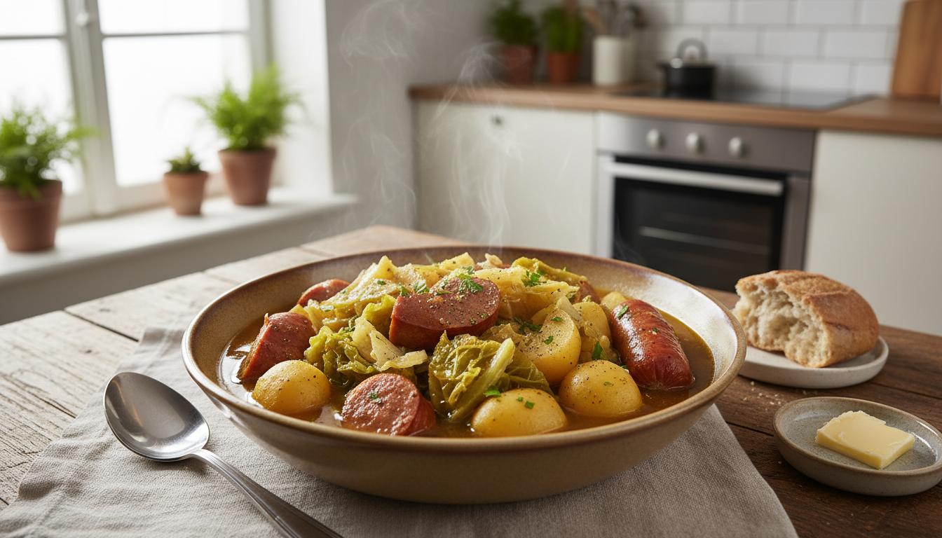 Potée de Chou Pomme aux Saucisses Fumées Express au Cookeo