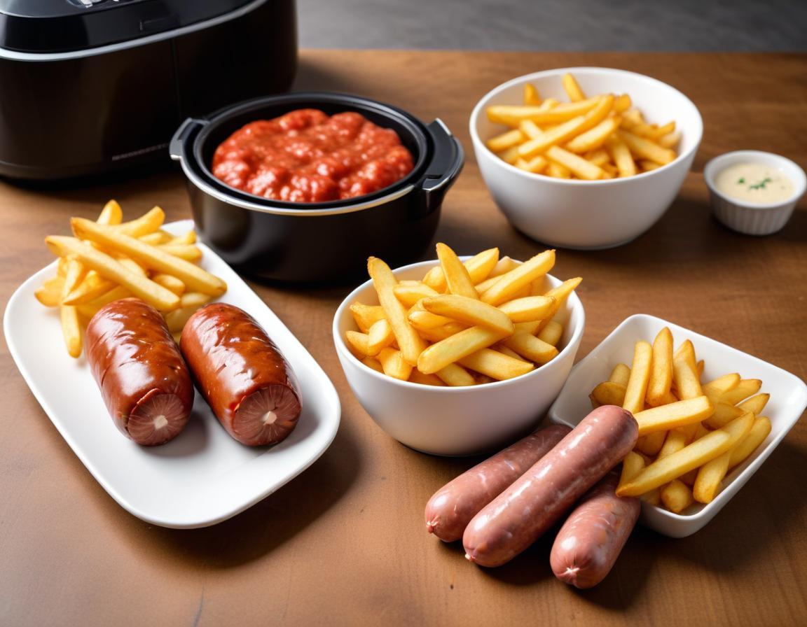 Duo Franc-Comtois : Saucisse de Montbéliard et Frites Croustillantes à l'Air Fryer