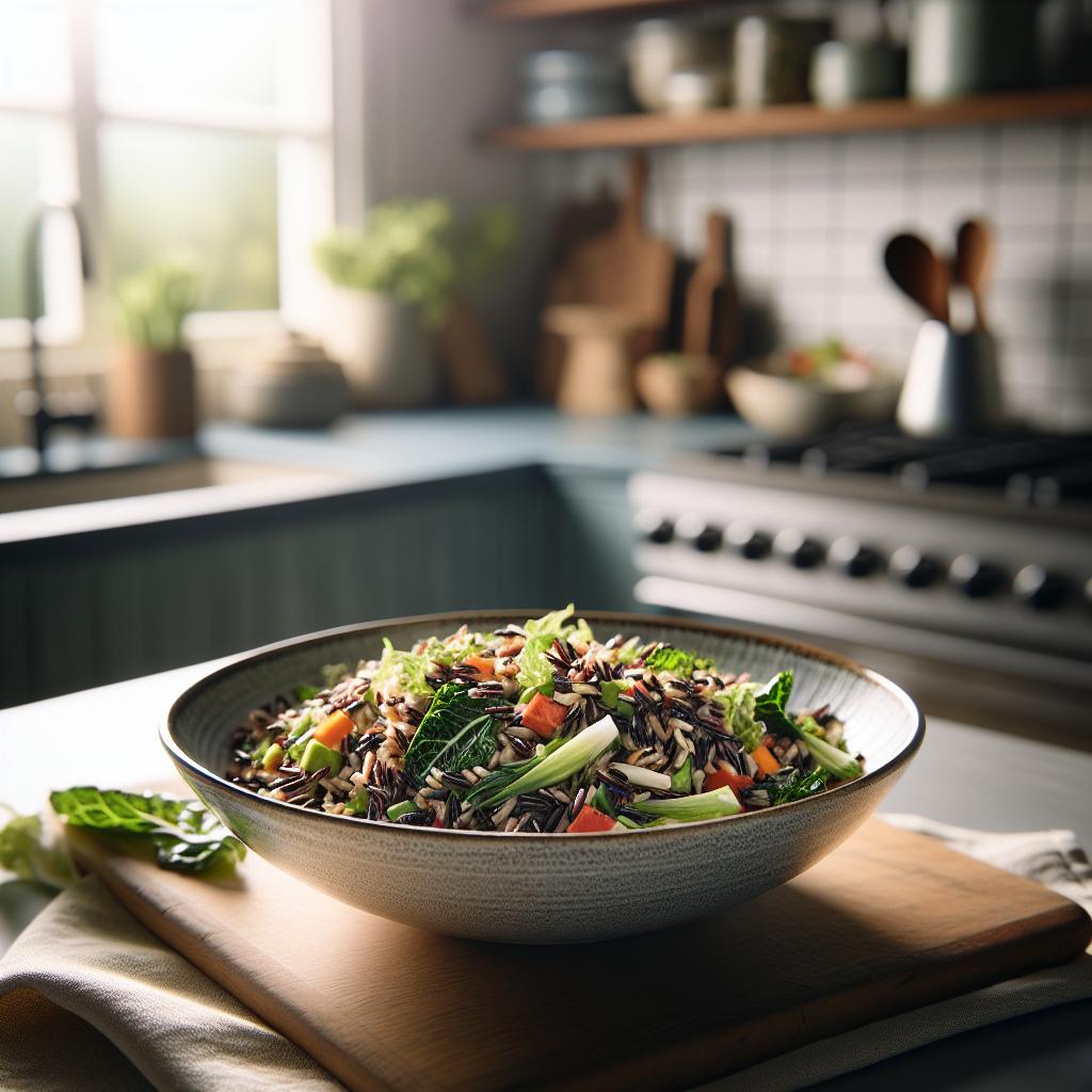 Salade de Riz Sauvage aux Légumes Croquants