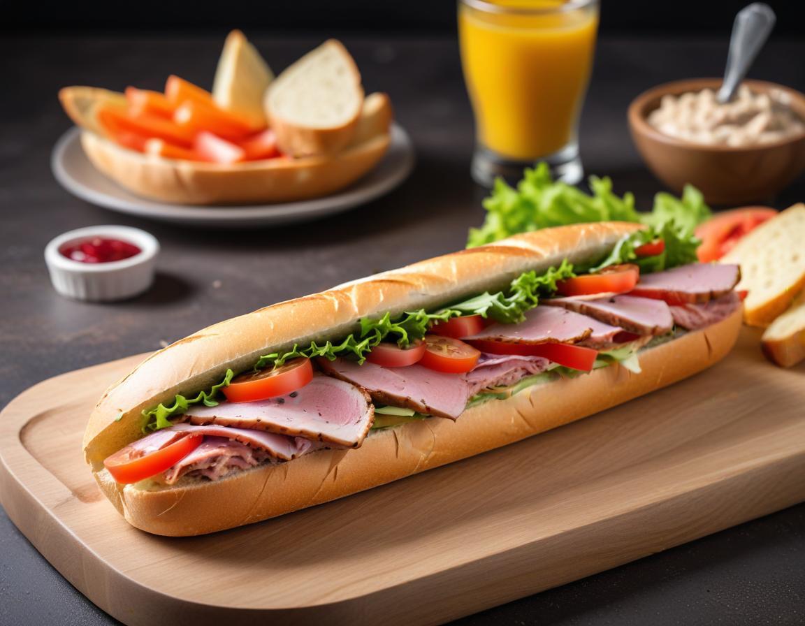 Sandwich Baguette au Thon et Crudités