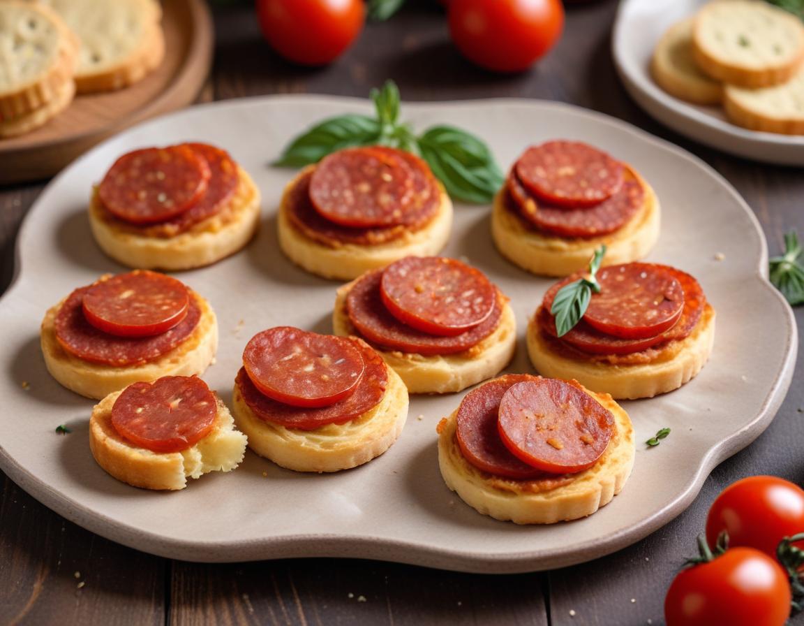 Sablés Apéritifs au Comté, Chorizo et Tomates Confites