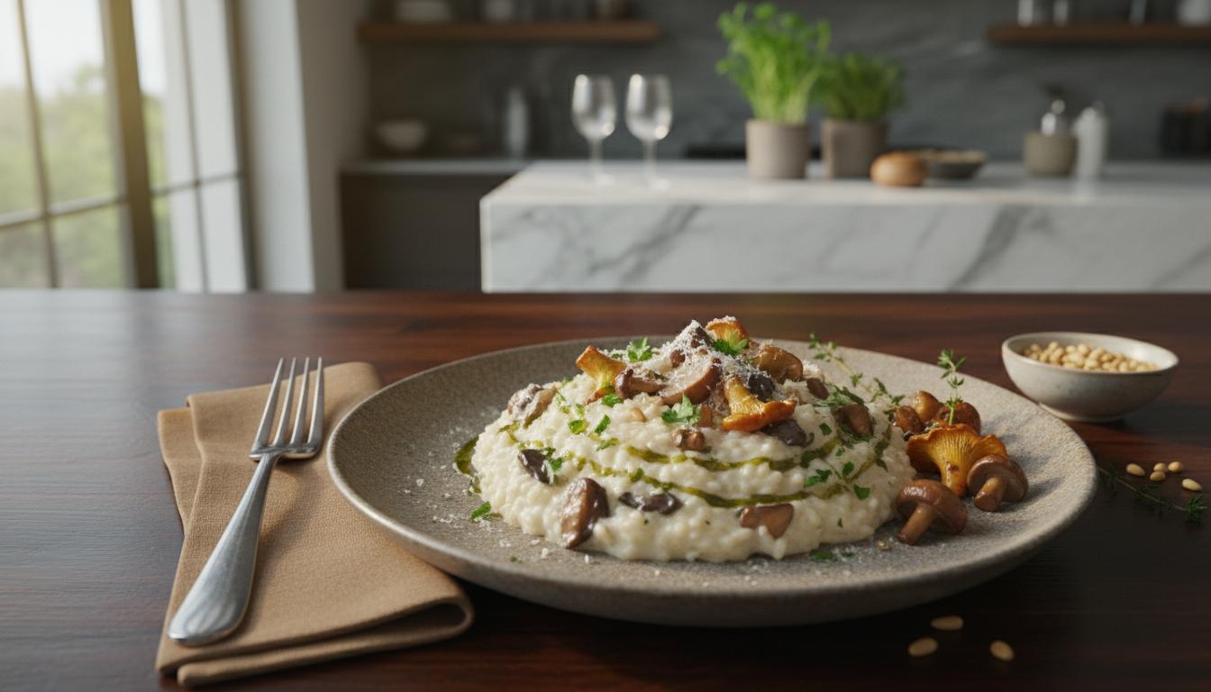 Risotto Crémeux aux Champignons de Forêt