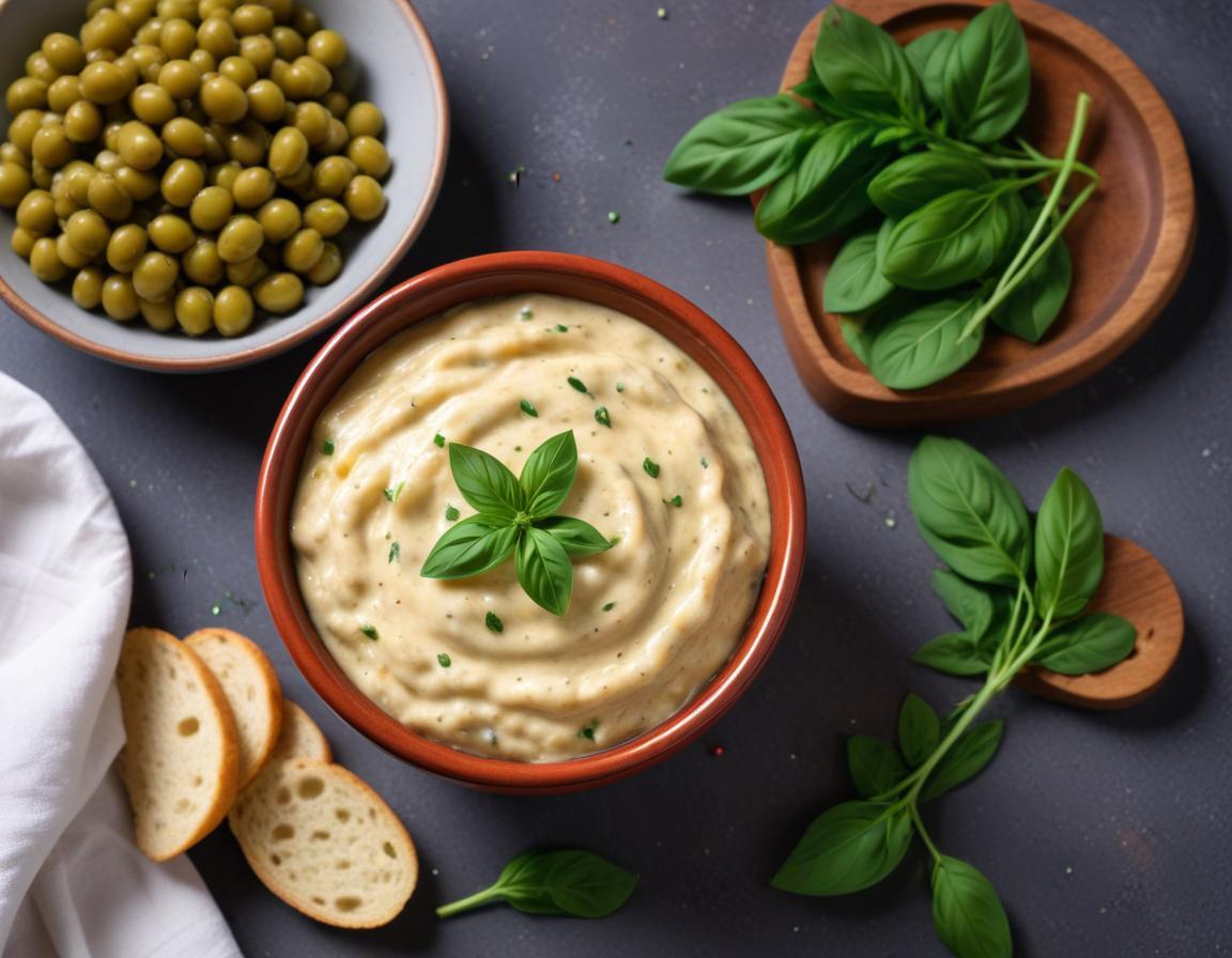 Tartinade crémeuse aux haricots blancs et basilic