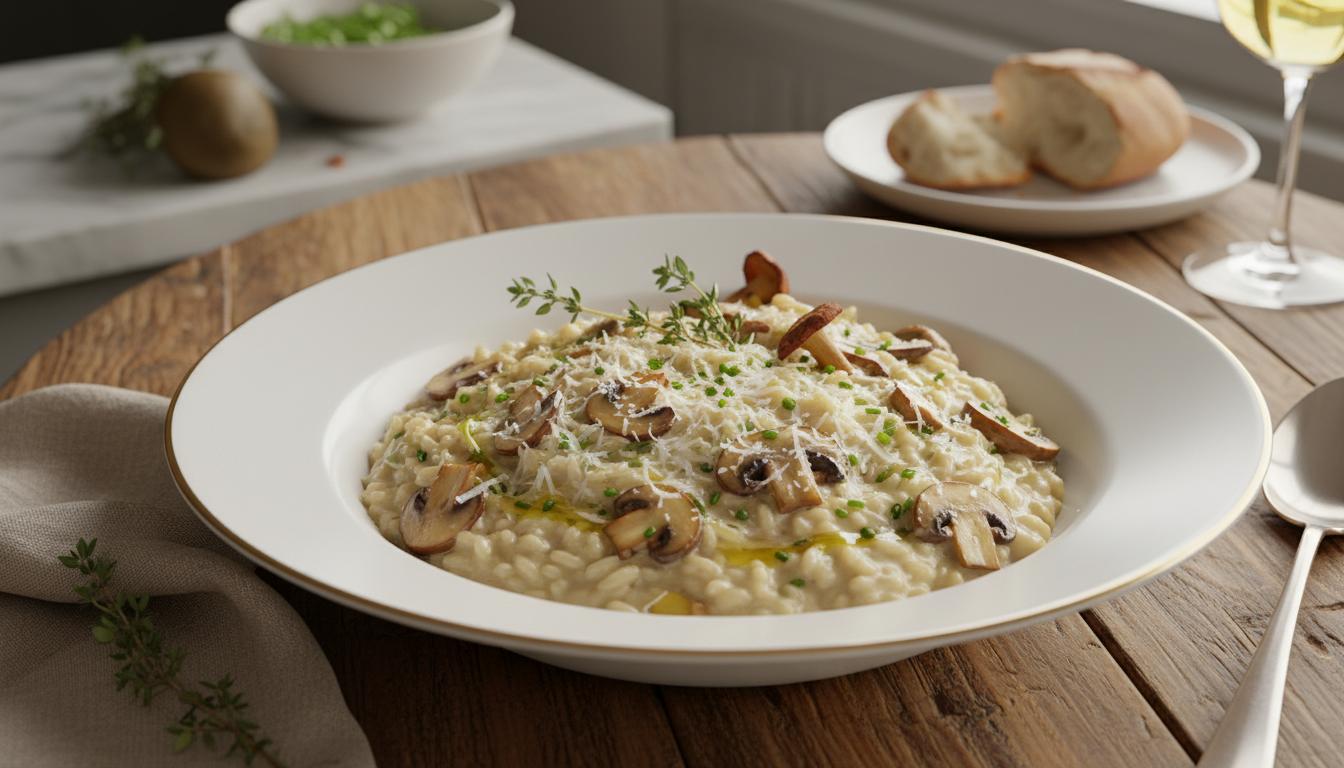 Risotto Crémeux aux Champignons de Paris