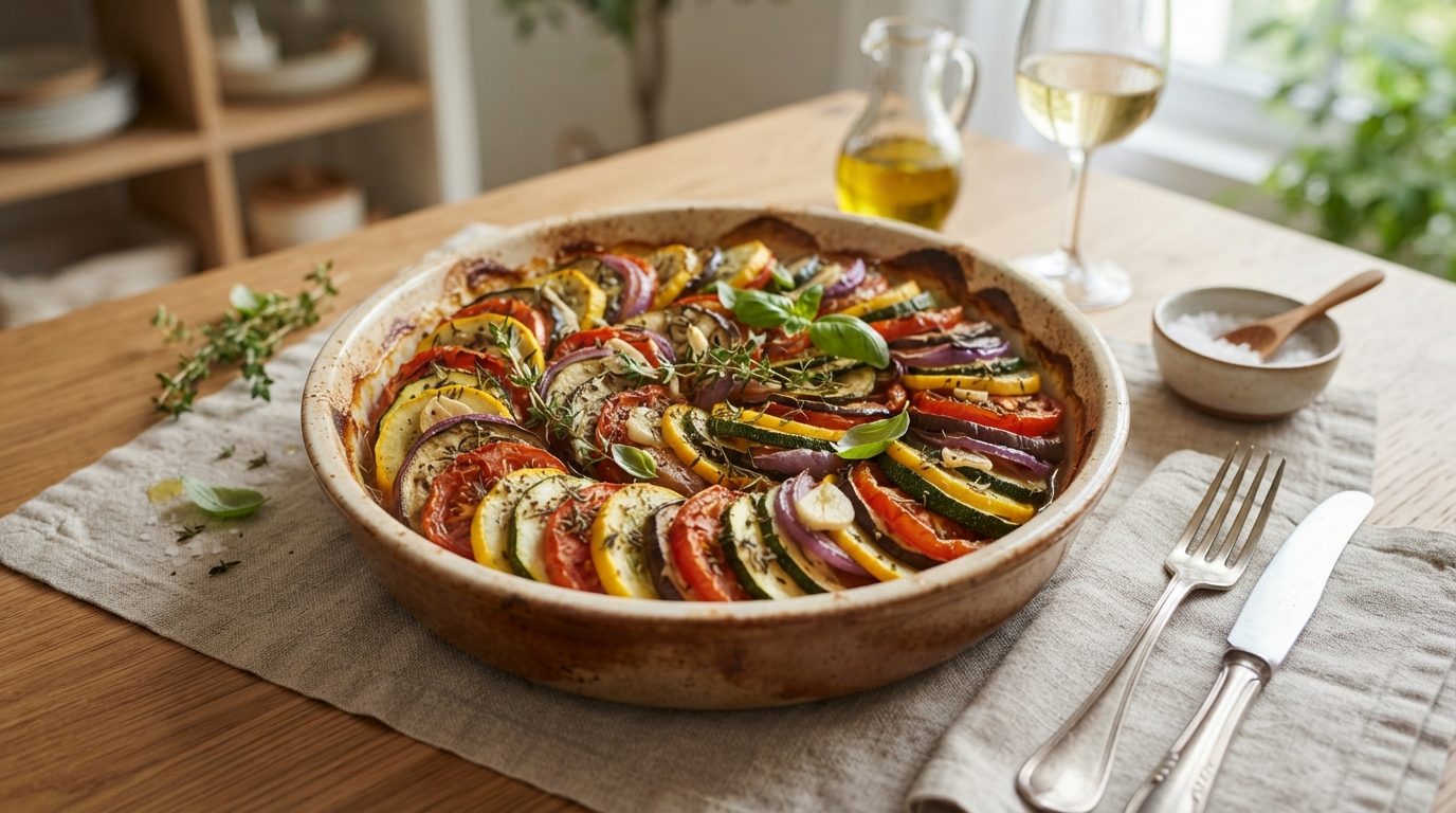 Tian de légumes du soleil aux herbes de Provence