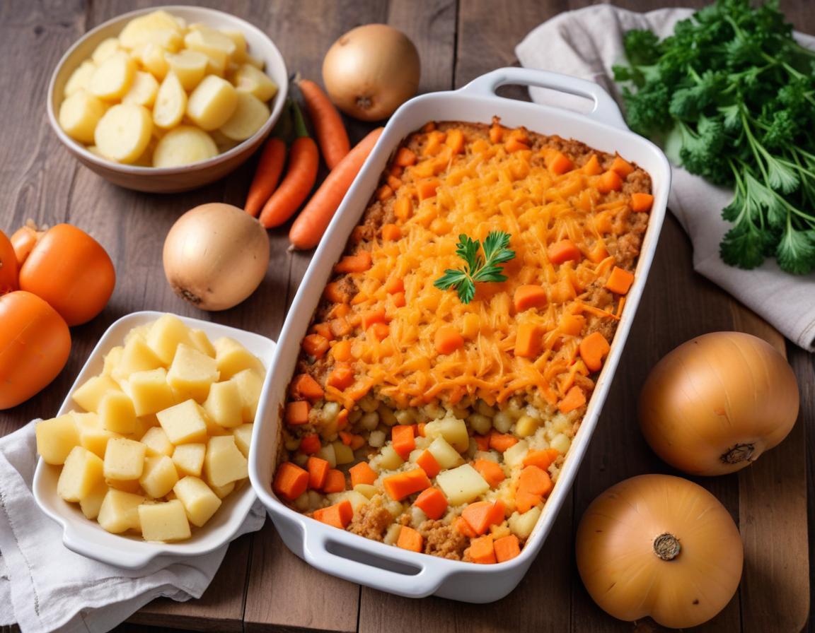 Parmentier de carottes et patates douces
