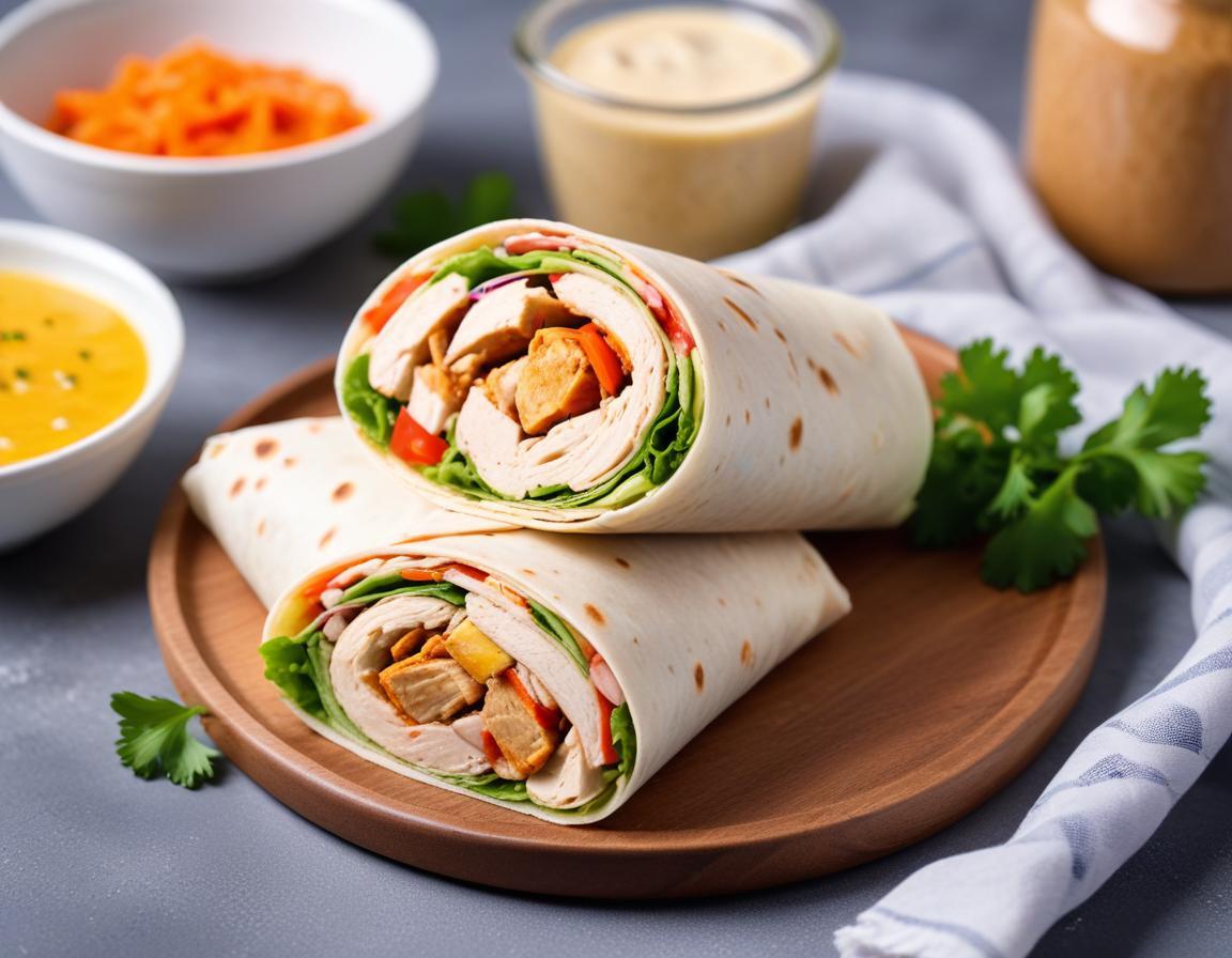 Wraps de Laitue Rafraîchissants au Poulet Froid