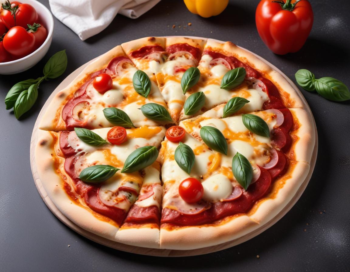 Pizza maison aux légumes du soleil et mozzarella