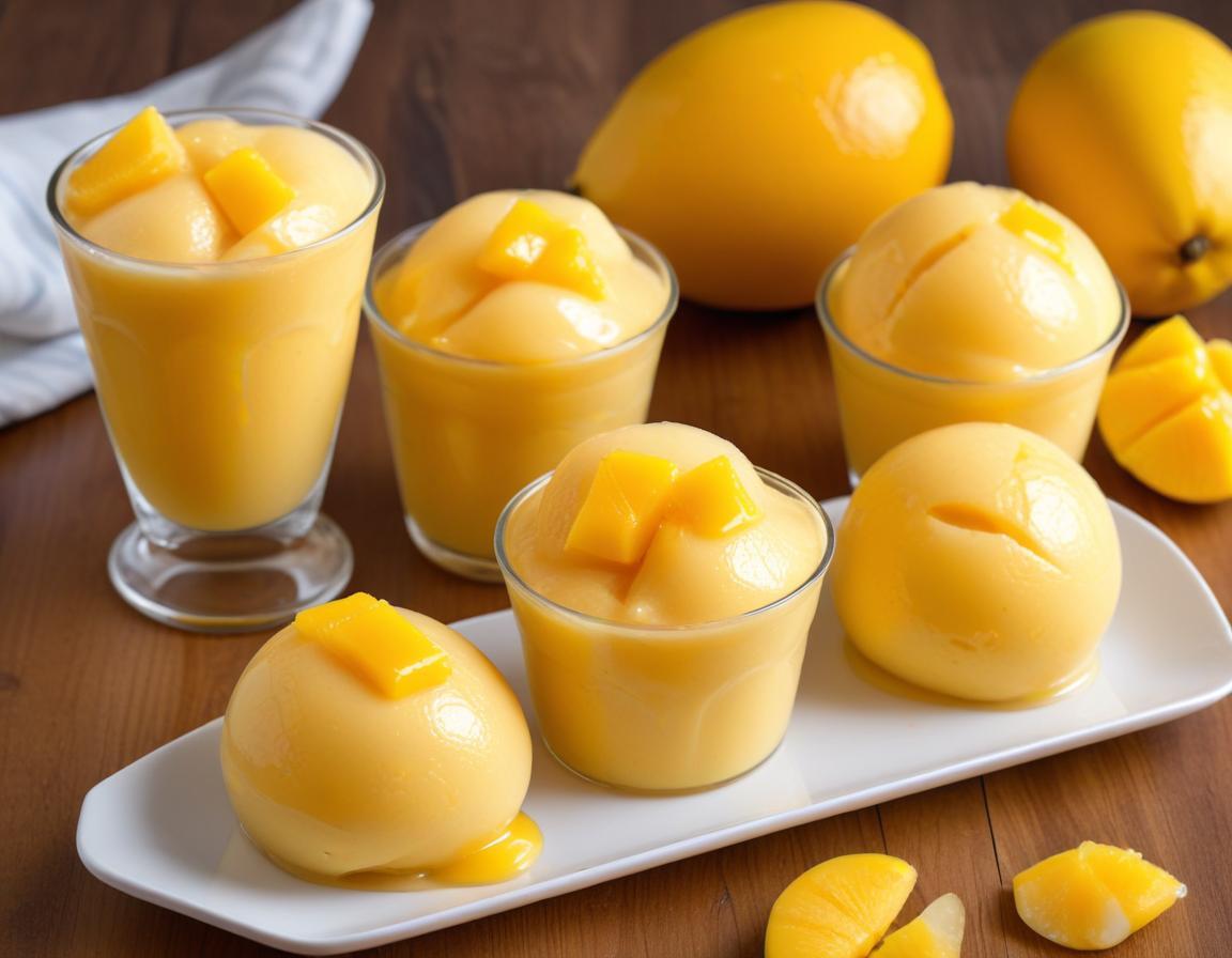 Glace à la Mangue Facile (3 Ingrédients)